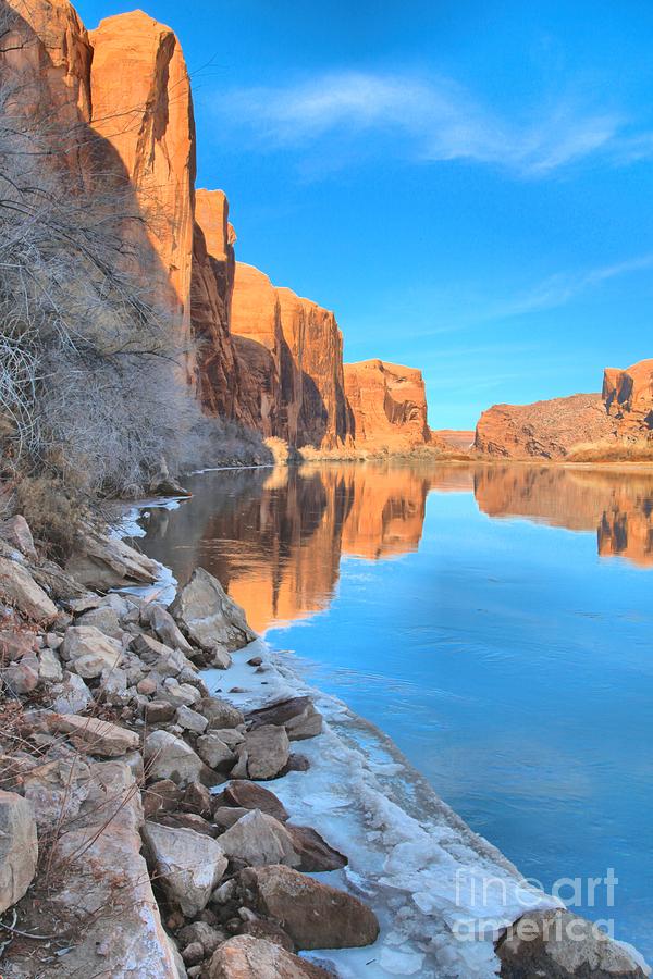 Red Rocks Above The Green River Photograph by Adam Jewell
