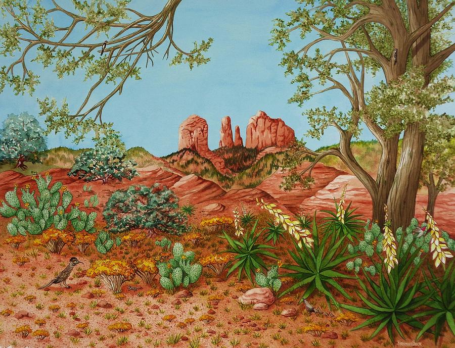 Red Rocks of Sedona Arizona Painting by Katherine Young-Beck