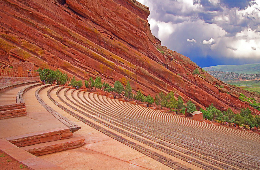 Red Rocks Park Amphitheater - left rock wall Photograph by Rich Walter