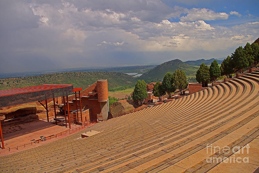Architecture Photograph - Red Rocks Park Amphitheater by Rich Walter