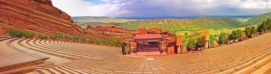 Architecture Photograph - Red Rocks Park Wide Panorama by Rich Walter