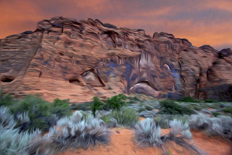Red Photograph - Red Rocks under Red Sky by David Kehrli
