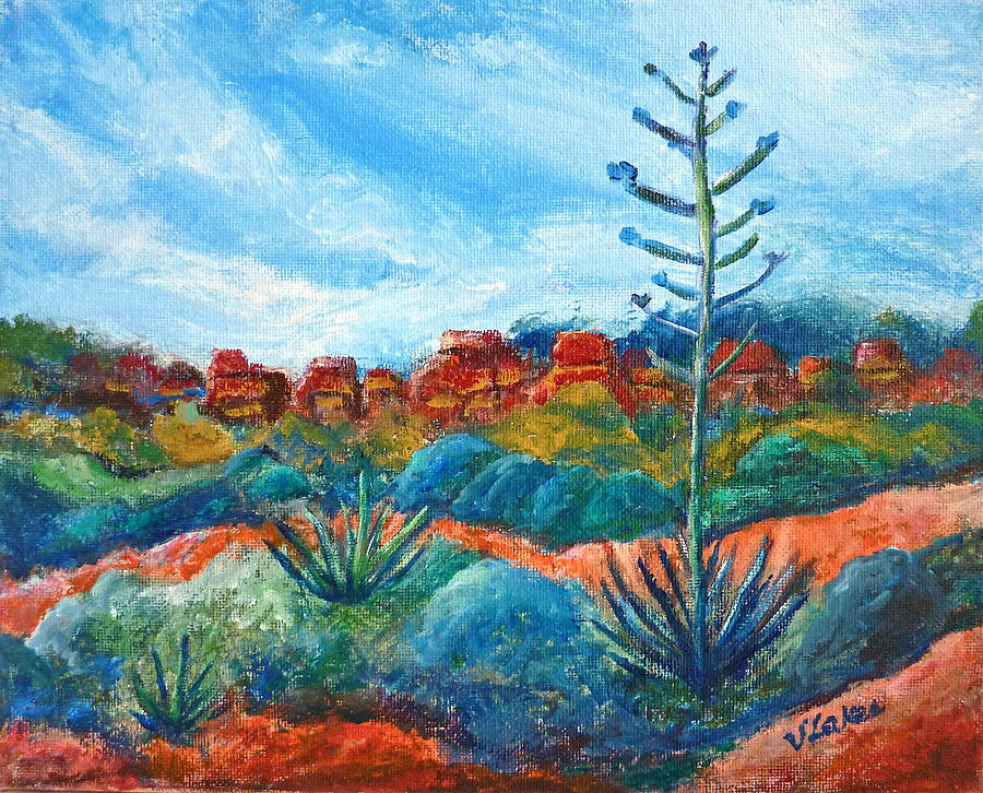 Red Rocks Painting by Victoria Lakes