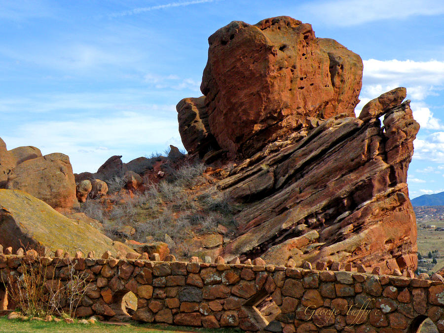 Red rocks wall Photograph by George Tuffy