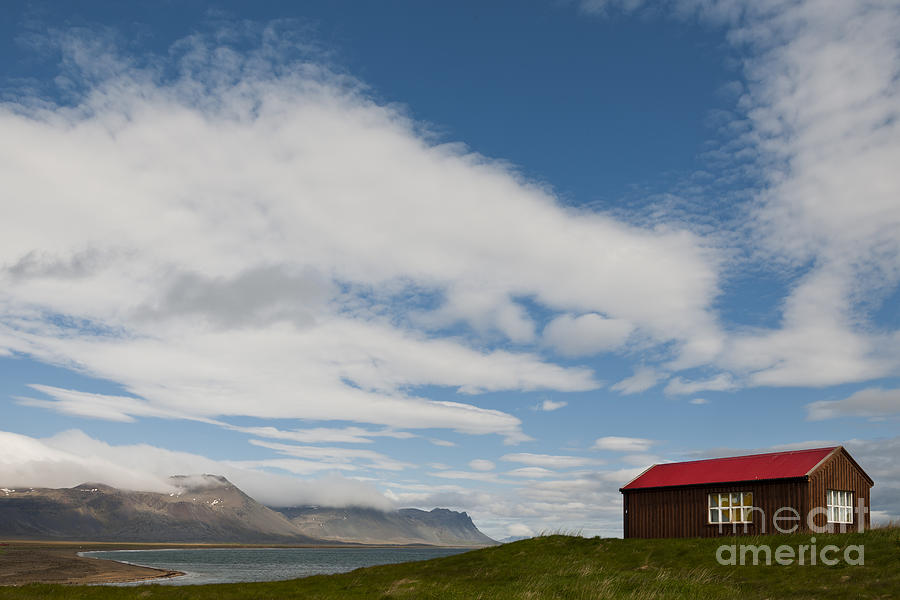 Red-roofed Building, Iceland Photograph by John Shaw Red-roofed Building, Iceland Photograph by John Shaw