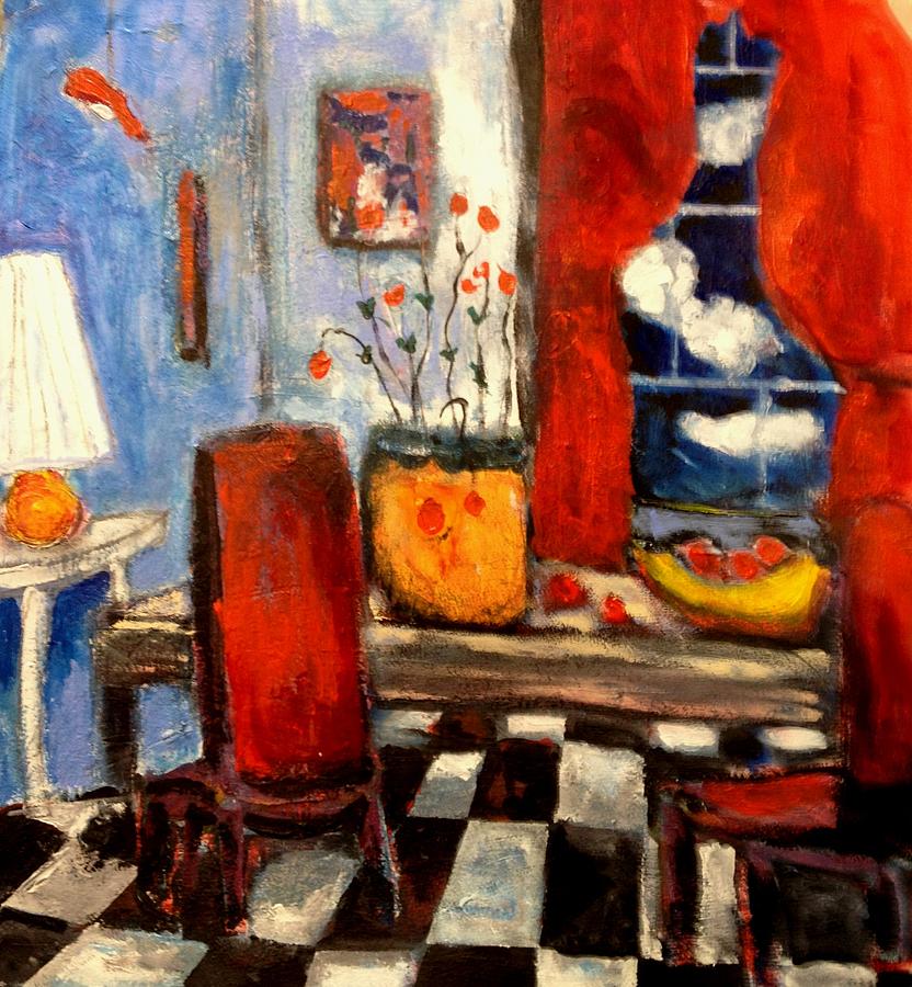 Red Room Painting by Dilip Sheth