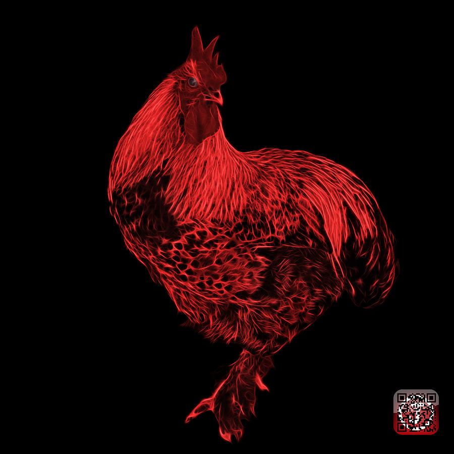 Red Rooster 3166 F Painting by James Ahn