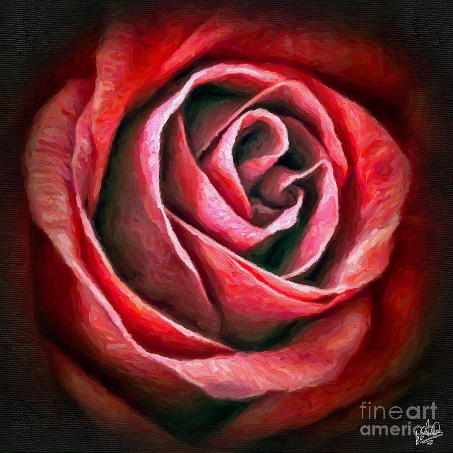 Red Rose 1216 Painting by Walt Foegelle
