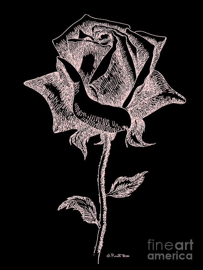 Red Rose Art 3 Digital Art by Gordon Punt
