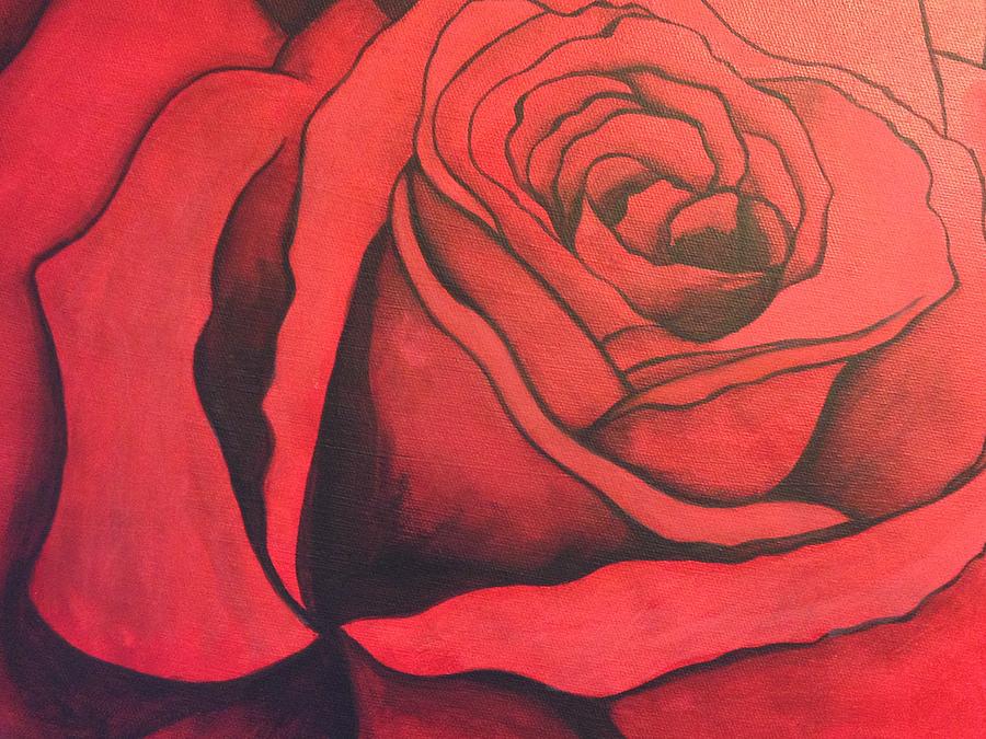 Red Rose Painting - Red Rose by Debbie Manske.