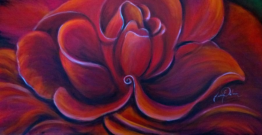 Red Rose Painting by Larry Palmer Red Rose Painting by Larry Palmer