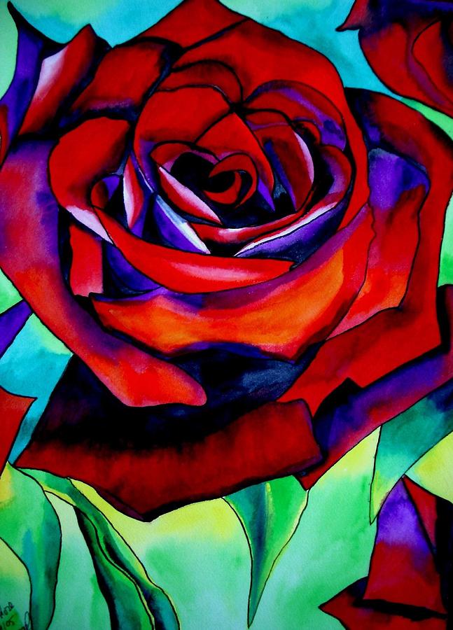 Rose Painting - Red Rose Macro 2 by Sacha Grossel