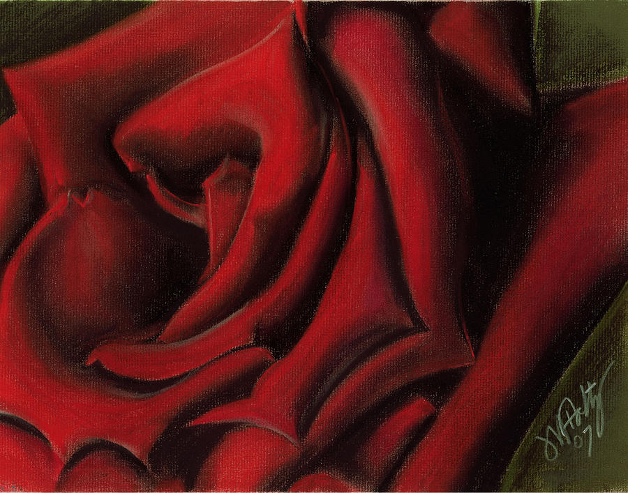 Red Rose Painting by Michael Foltz