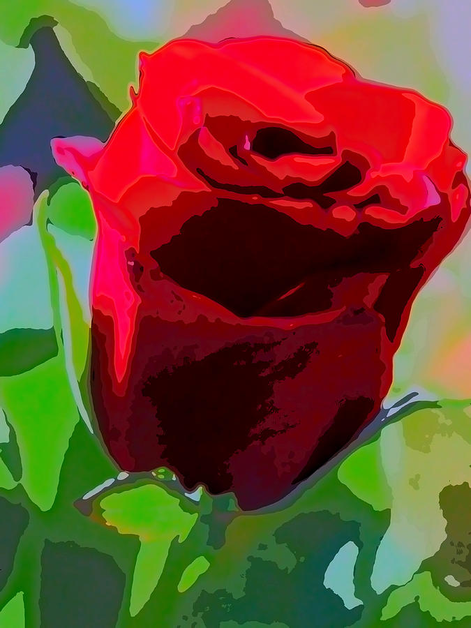 Red Rose Painting by Michael Pickett