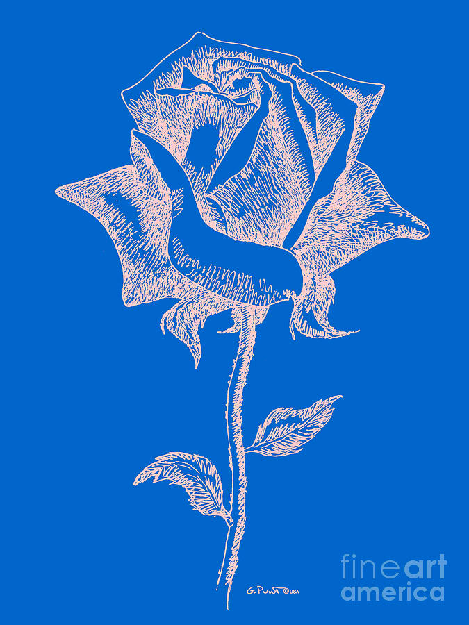 Red Rose Prints 12 Digital Art by Gordon Punt