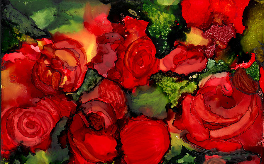 Rose Painting - Red Roses by Elaine Hodges