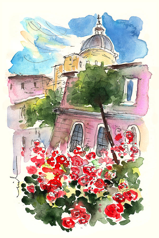 Red Roses from Catania Painting by Miki De Goodaboom
