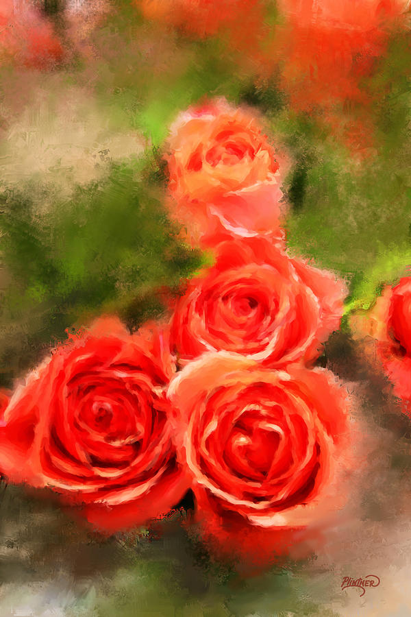 Red Roses Digital Art by Patricia Lintner