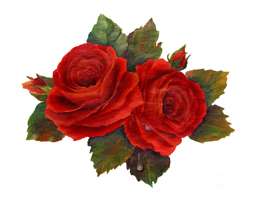 Red Roses Painting by Pattie Calfy