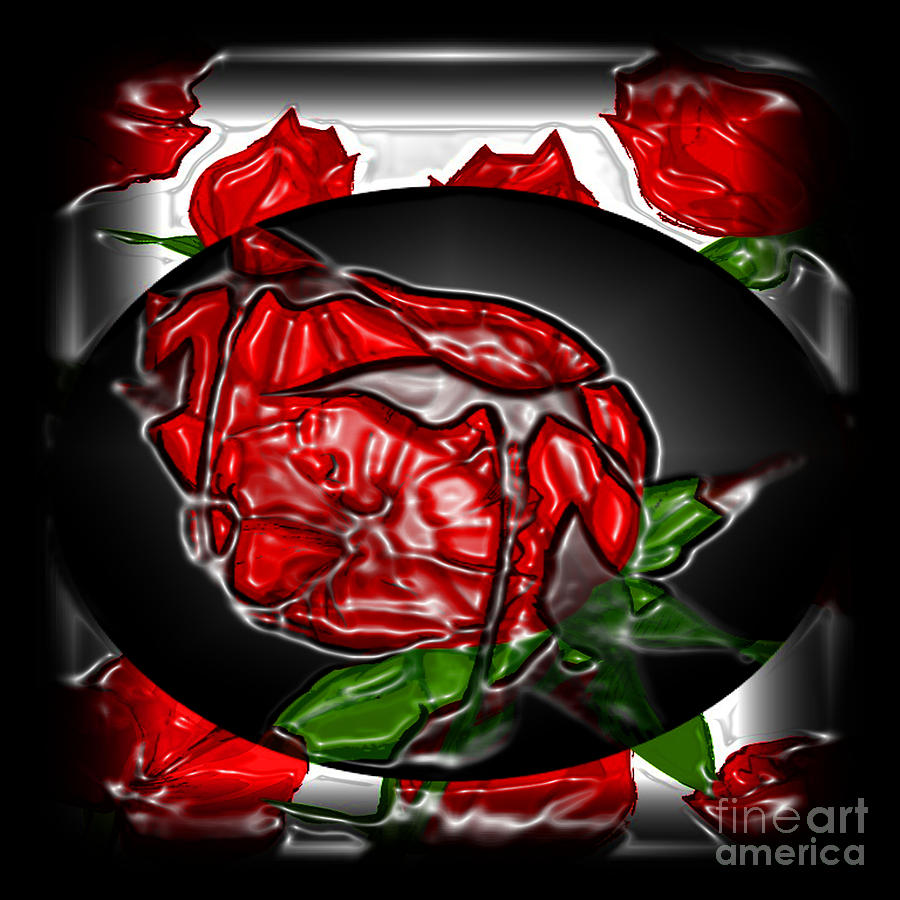 Red Rosy and Dark Digital Art by Gayle Price Thomas