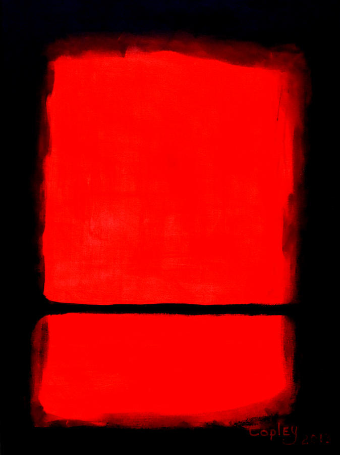 Red Rothko Painting by Doug Copley -