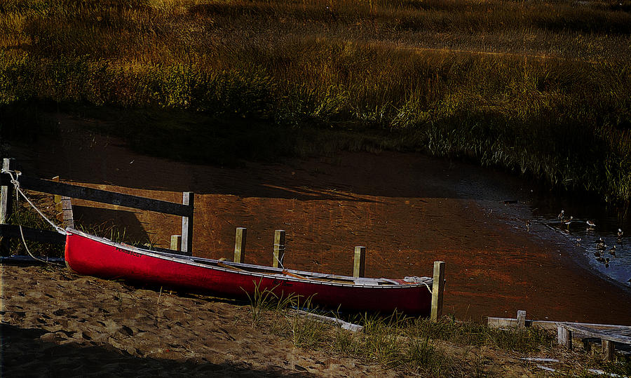 Red Canoe Photograph by Rick Mosher
