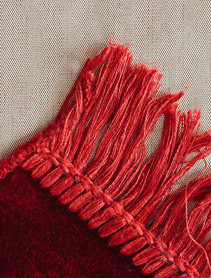 Still Life Photograph - Red rug by Tom Gowanlock