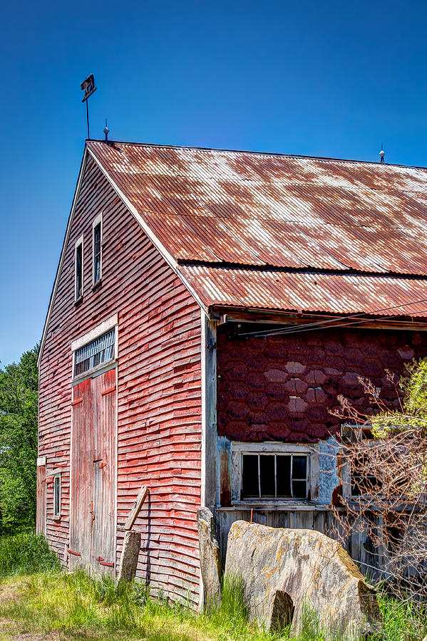 Red Rustic Weathered Barn Photograph by Laura Duhaime - Fine Art America