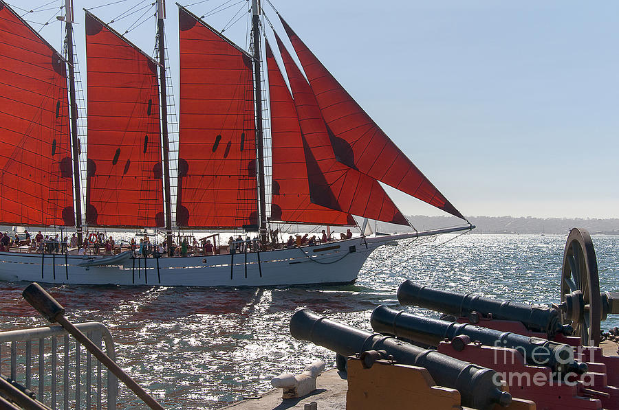Red Sails in San Diego Photograph by Brenda Kean