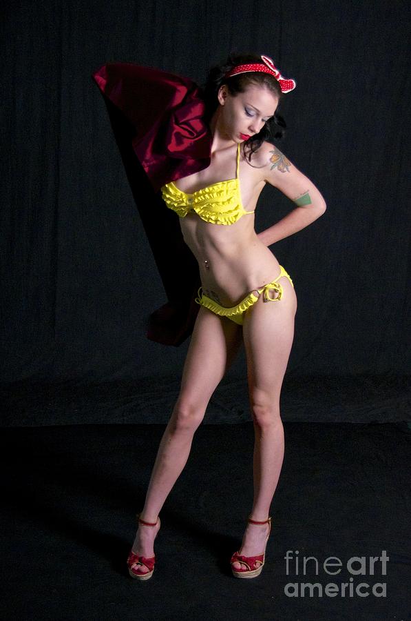 Red Sash - Yellow Bikini Photograph by Sean Griffin