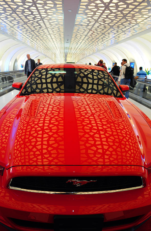 Red Savage Beauty 2. Ford Mustang Photograph by Jenny Rainbow