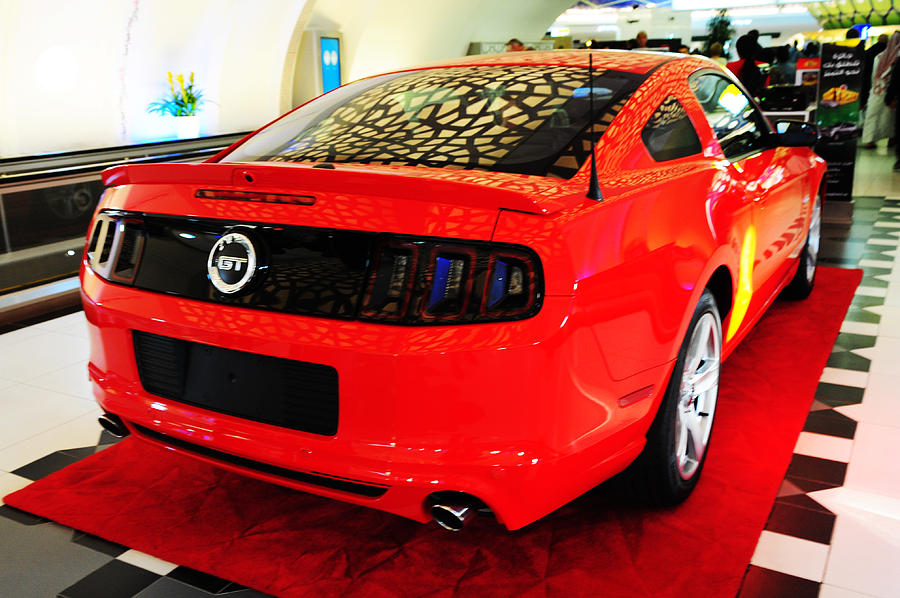 Red Savage Beauty 5. Ford Mustang Photograph by Jenny Rainbow