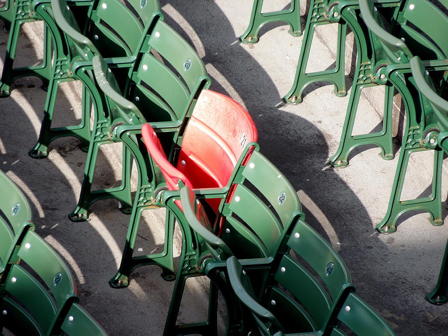 Red Seat at Fenway Park Photograph by Caroline Stella