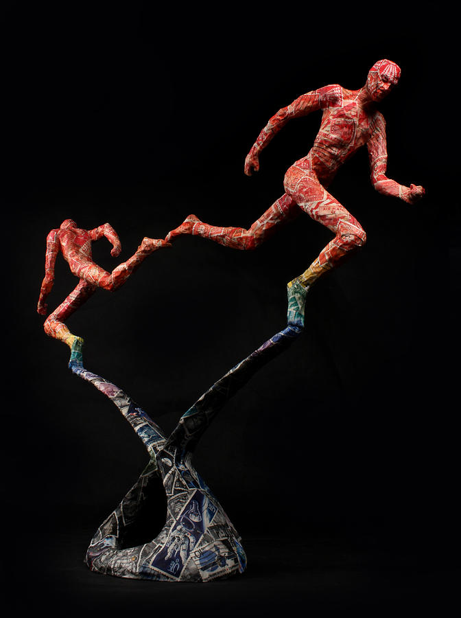 Surrealism Mixed Media - Red Shift a science sculpture by Adam Long by Adam Long