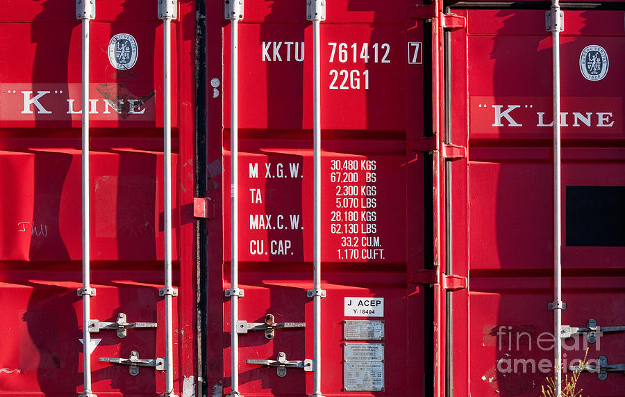 Red Shipping Containers Photograph by Rick Piper Photography