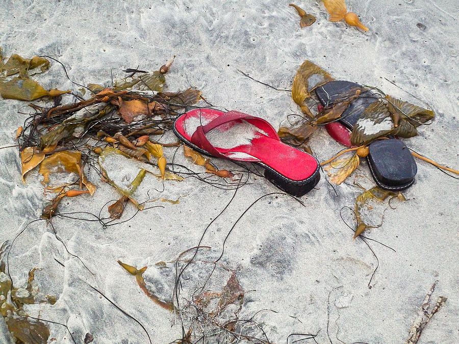 Red Shoes 2 Corondo Beach Ca Photograph