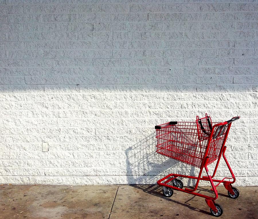 Red Shopping Cart Photograph by Jimss