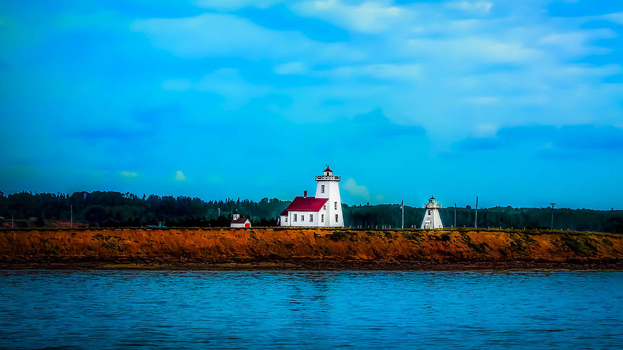 Lighthouse Photograph - Red Shore Lighthouse by Tanya Romeo