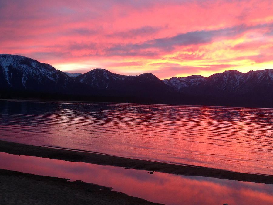 Red Shoreline Photograph by Mike Boles - Pixels