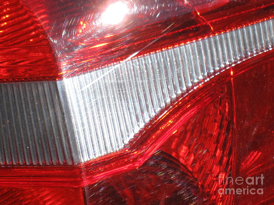 Abstract Photograph - Red-Silver Signal by Thomas Carroll