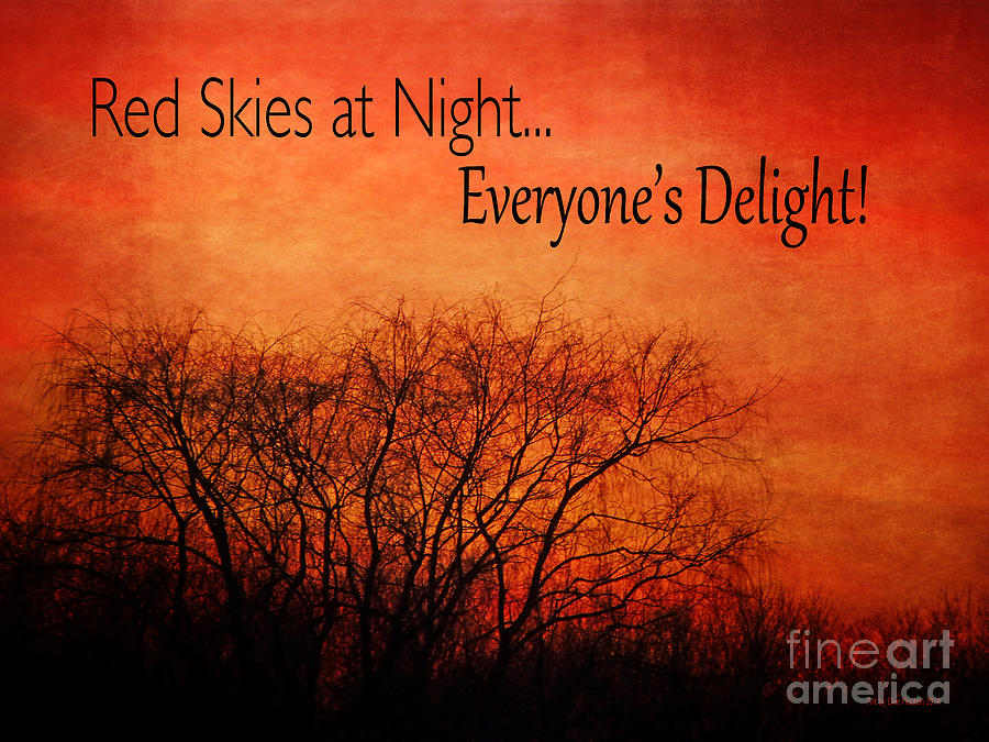 Red Skies at Night Photograph by Dee Flouton