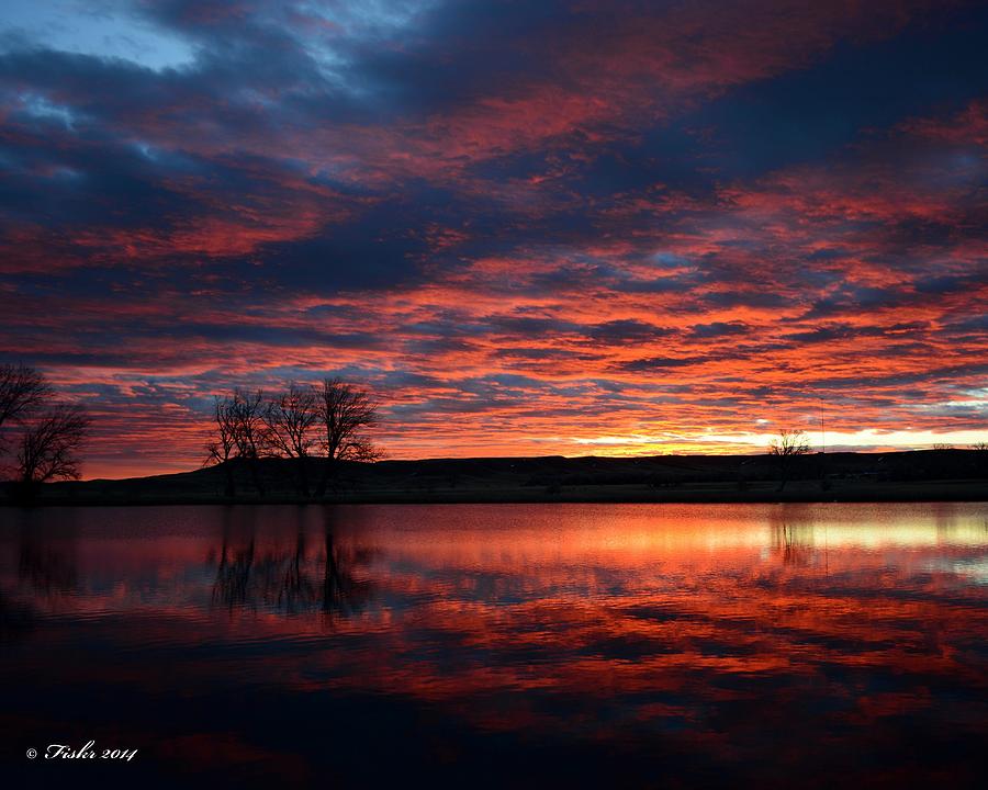 Red Sky at Dawn Photograph by Fiskr Larsen