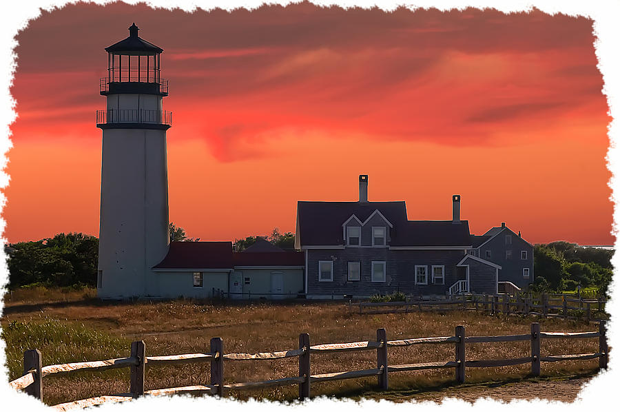 Red Sky At Highland House Cape Cod Photograph by Randall Branham