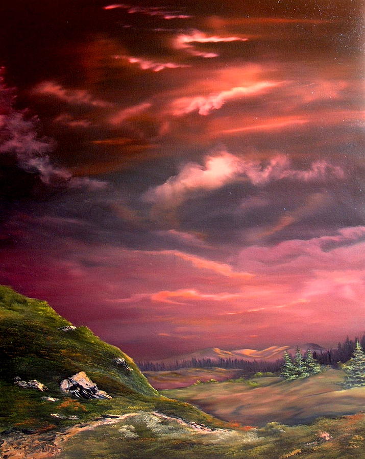Red Sky At Night Painting by Jean Walker
