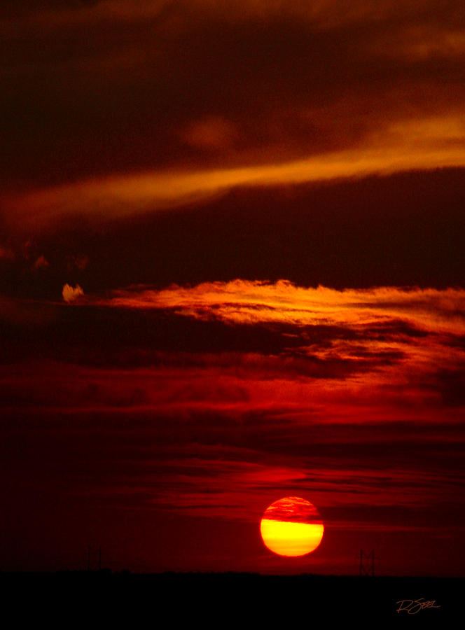 Red Sky at Night Vertical Photograph by Rod Seel