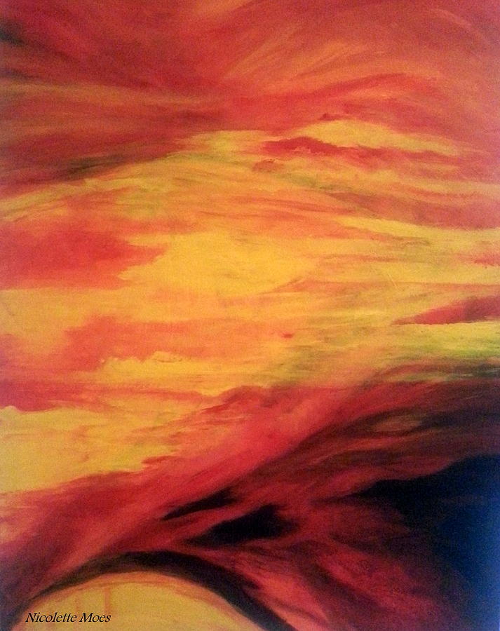 Red Sky Mixed Media by Nicolette Moes