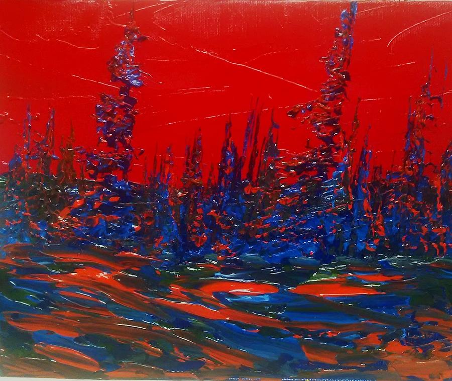 Red Sky Night Painting by Desmond Raymond