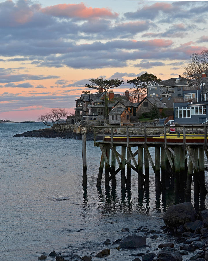Red sky over Marblehead Photograph by Toby McGuire