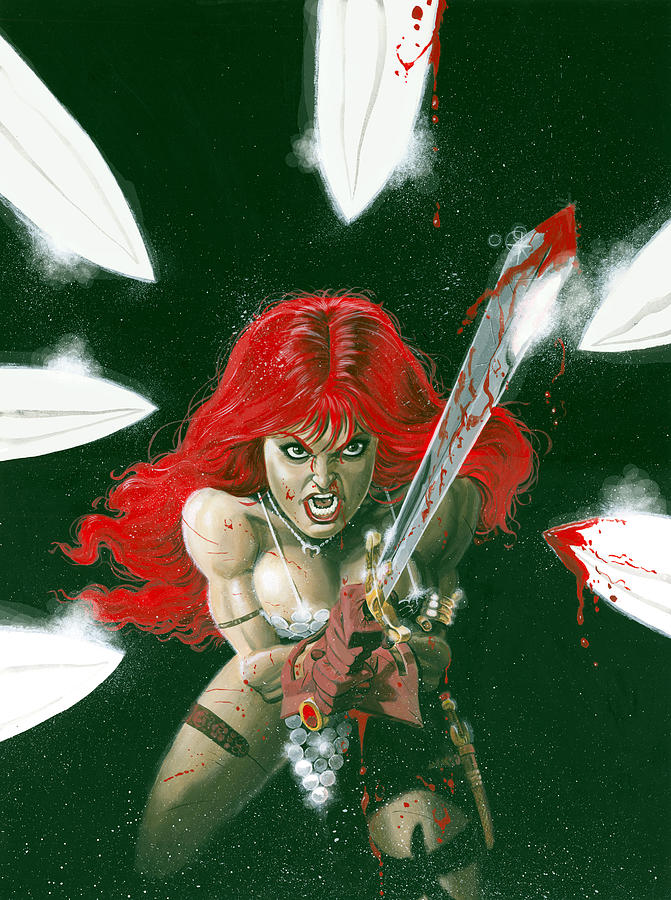 Red Sonja Painting by Ken Branch