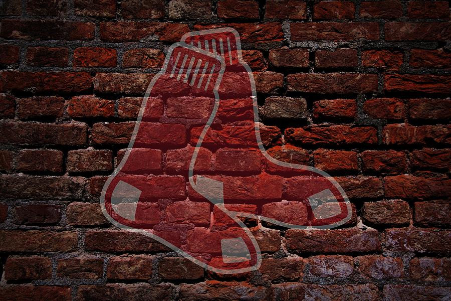 Red Sox Baseball Graffiti on Brick  Photograph by Movie Poster Prints